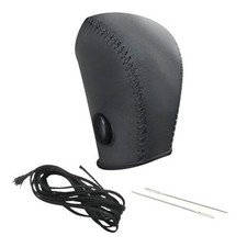 Gear Shift Knob Cover with Black Stitches, Shift Lever Leather Sheath,