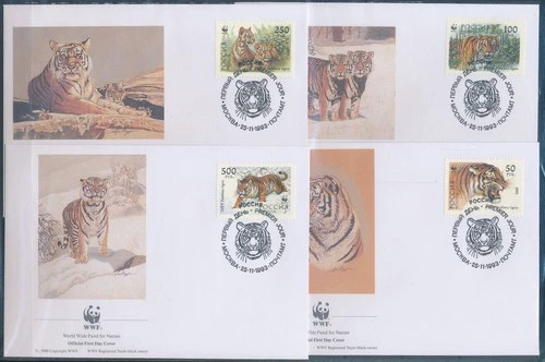 XE60156 Russia 1993 tiger animals wildlife FDC's used