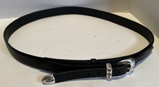 Vintage 1996 Black Cowhide Belt In Great Shape