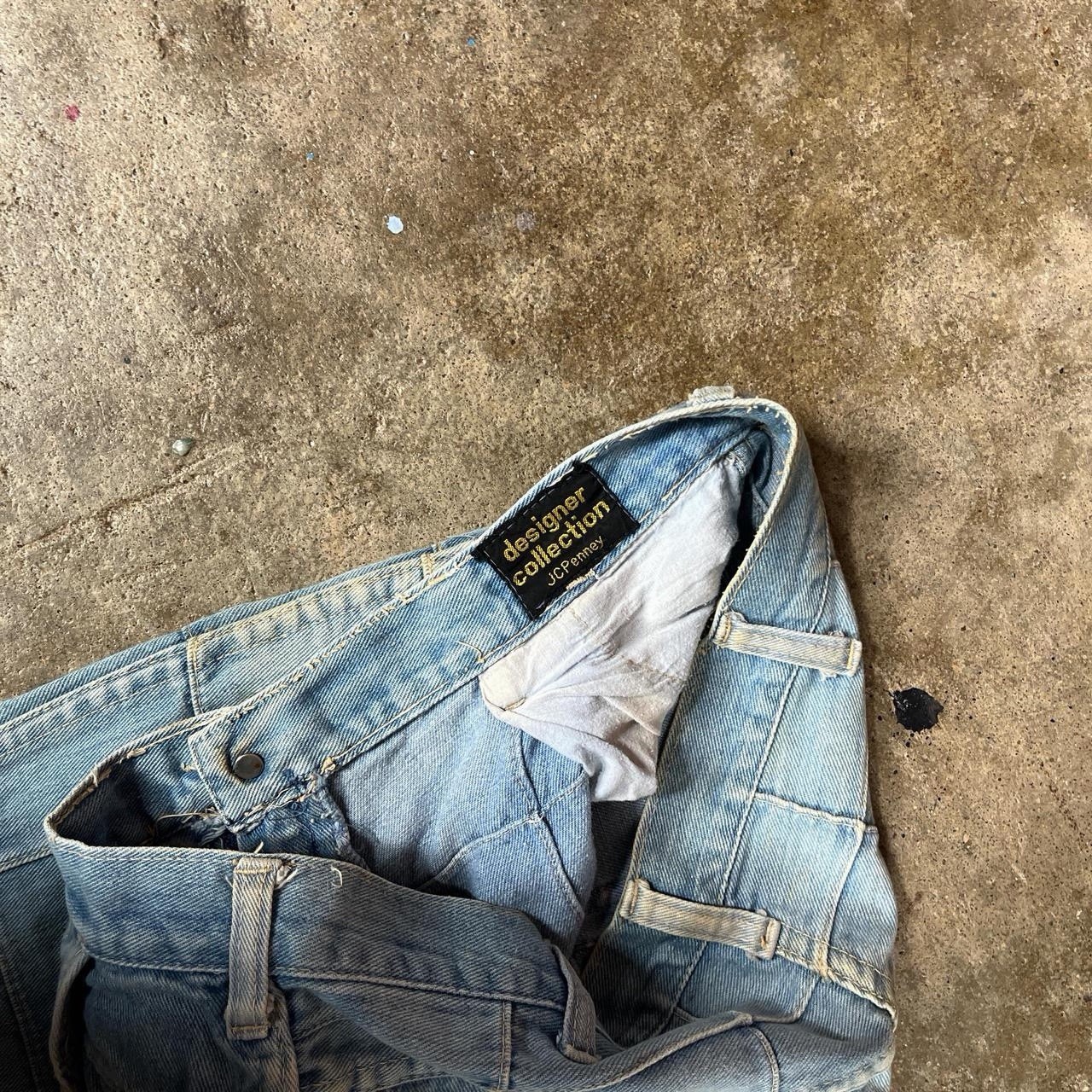 Vintage JCPenney Patchwork Flared Bellbottom Jean… - image 3