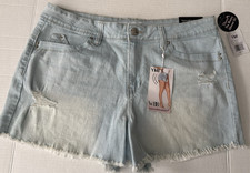 YMI WannaBettaButt Distressed Denim Jean Shorts High Rise Women's Jrs Sz 11 NWT