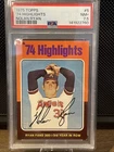 1975 Topps # 5 Nolan Ryan 1974 Highlights PSA 7.5  Near Mint Plus. HOF Angels