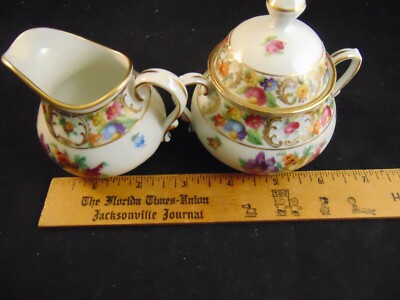 Bavaria Schumann Empress Dresden Flowers sugar and creamer 4 sets available
