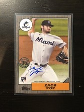 2022 Update 1987 Baseball Auto Black #87BA-ZPO Zach Pop /199 Marlins PWE READ