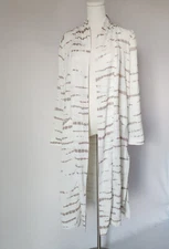 NEW Anthropologie x BB Dakota Deedra Long Duster Jacket Pocket Chiffon Sz.S