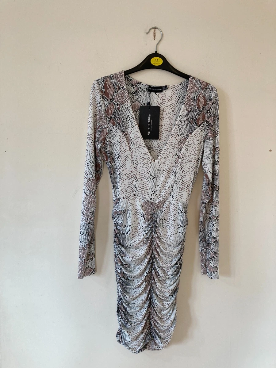 Pretty little thing snake print dress 2025
