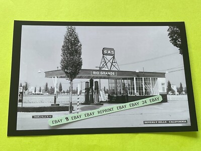 Found PHOTO of Old Rio Grande Oil & Gas Service Station Beverly Hills California