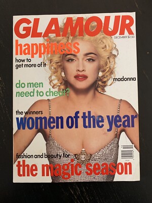 Madonna Vintage Glamour Magazine December 1990 Original Good