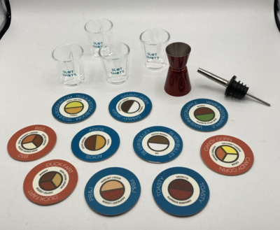 Brookstone Slot Shots Divide and Conquer Shot Glasses Alcohol Open Box