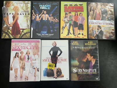 Lot of 7 Chick Flick Movies (DVD, Movie Night) Safe Haven, Magic Mike...
