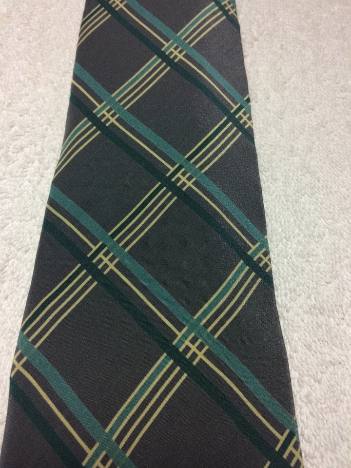 RALPH LAUREN CORBATA HOMBRE GRIS CON VERDE AZULADO 3,5 X 59 Foto 3 de 4