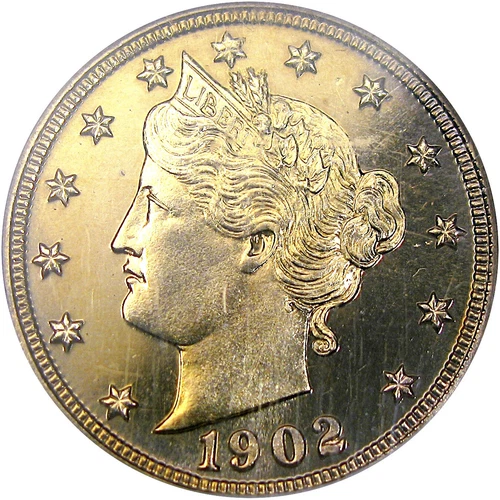 1902 5C NGC PF66* (NGC STAR) PROOF LIBERTY ~ BORDERLINE CAMEO & GORGEOUS COLOR!