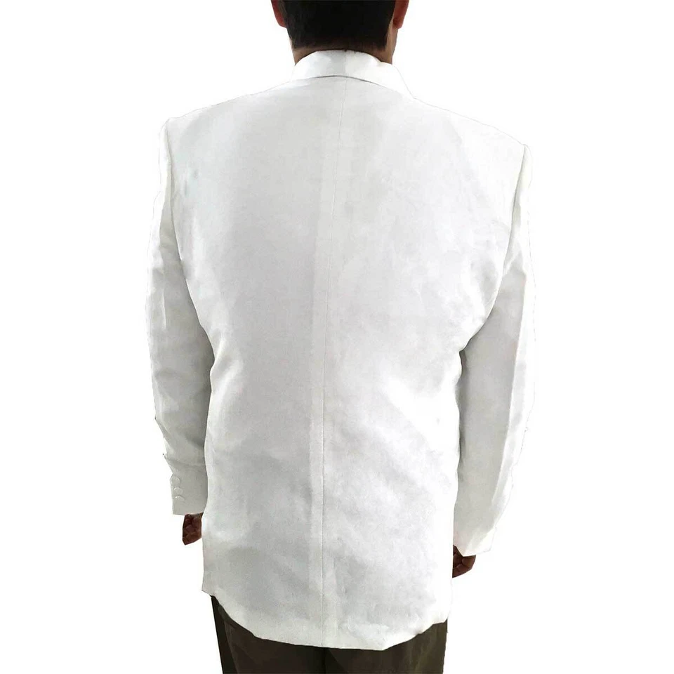 Mens Shawl Collar Dinner Jacket, White Polyester - Image 2 of 2