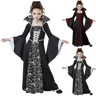 Mittelalterliche Vampir Hexe Cosplay Mädchen Kleider Karneval Faschingskostüm