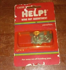 HELP! Universal Wing Nut Assortment QTY: 5 Model # 13550 NEW OLD STOCK! 