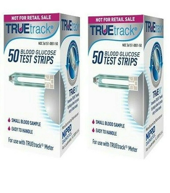 TRUETrack Blood Glucose (50X2) Test Strips Exp06/30/2021 eBay