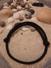 Surferarmband Armband Paracord Schwarz 4mm Sc...