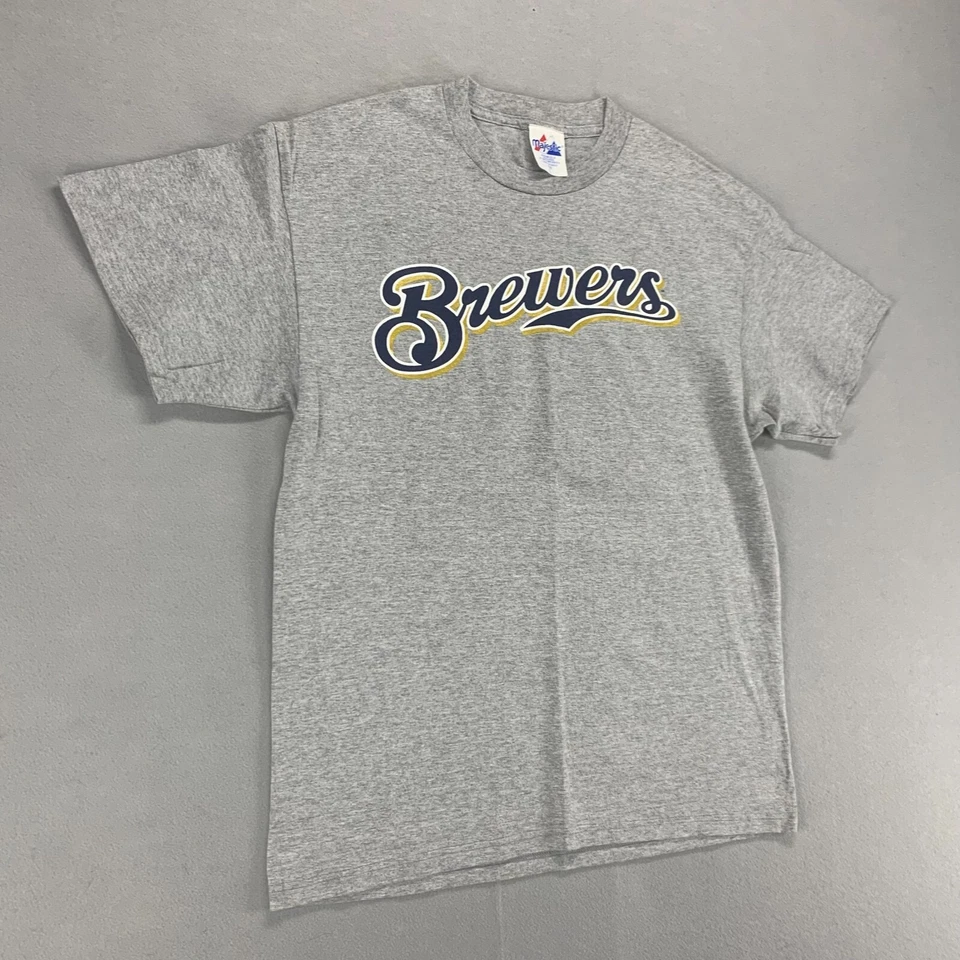 Camisa de jardinero Príncipe de los Cerveceros de Milwaukee para mujer grande gris béisbol MLB majestuosa Foto 2 de 4