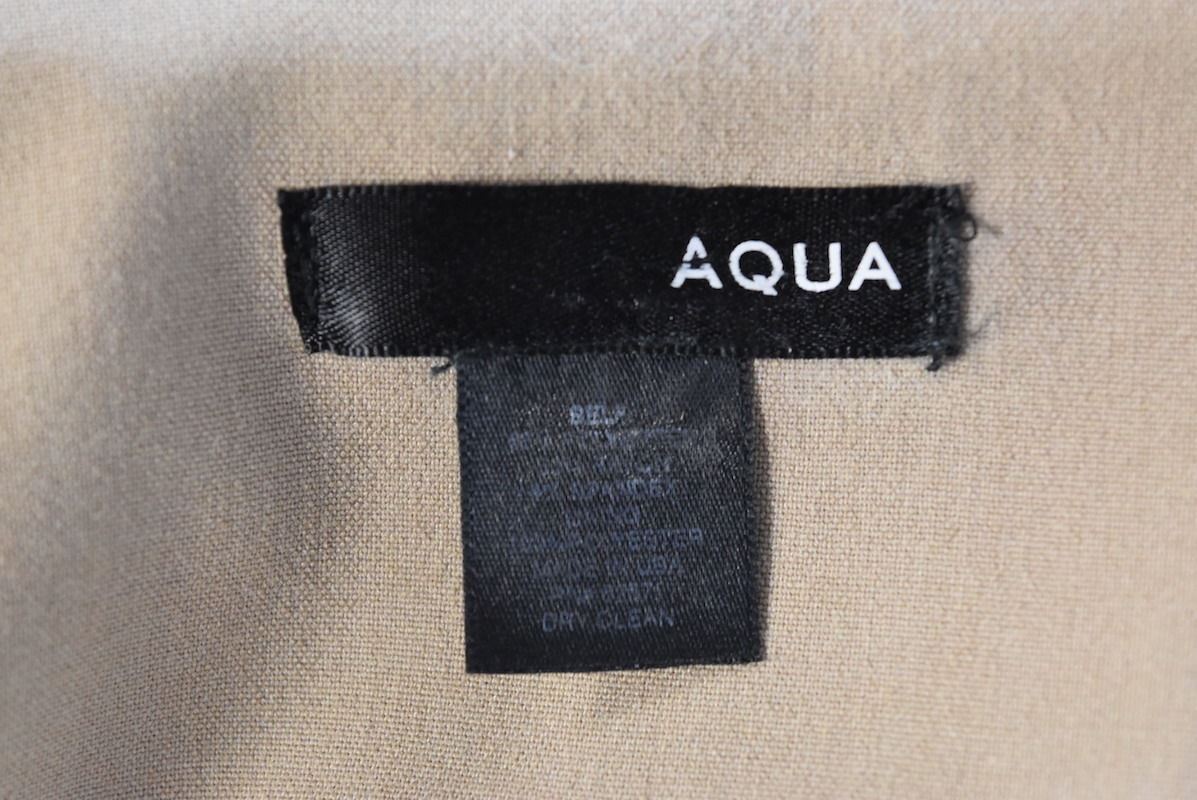 Aqua Blazer Sz L Beige Solid Basic Jacket Open Fr… - image 4