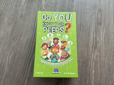 Do You Know Your Peeps? Game The Family And Friends Quiz Game