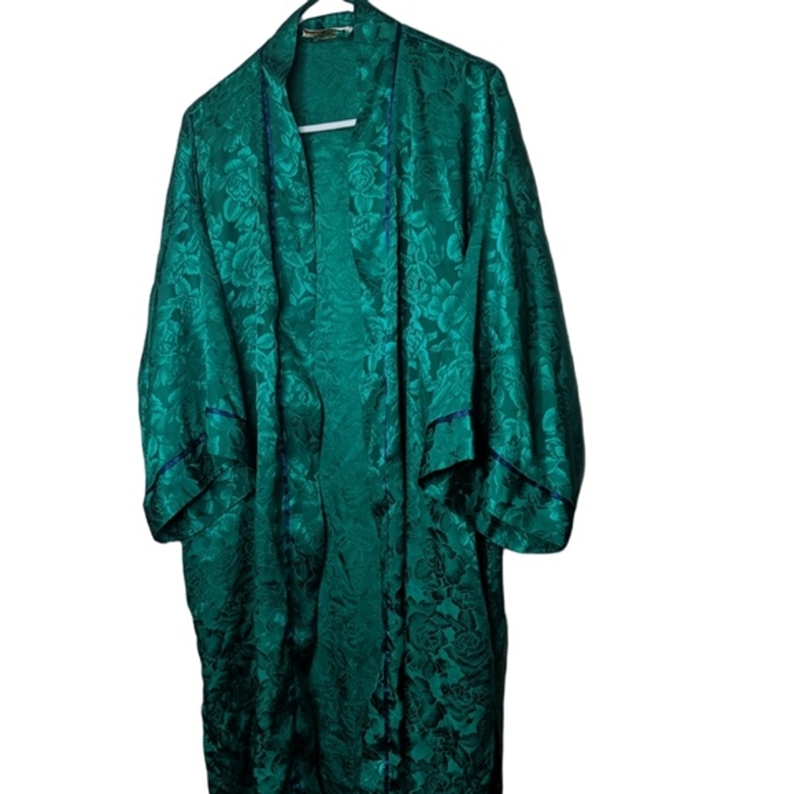 Victoria's Secret Emerald Green Robe No Belt Floral P… Gem