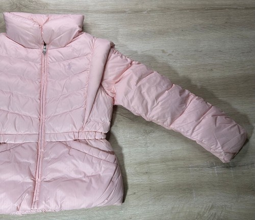 Polo Ralph Lauren Kid Little Girls Jacket Pink XL(16) Adjustable Hooded Puffer - Picture 4 of 9