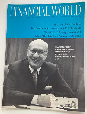 Financial World Magazine Vtg 1972 Rare Ads Beatrice Karnes Cone Gum Di Giorgio