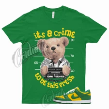 CRIME T Shirt to Match Dunk Low Brazil Green Pine Varsity Maize Yellow Reverse 1