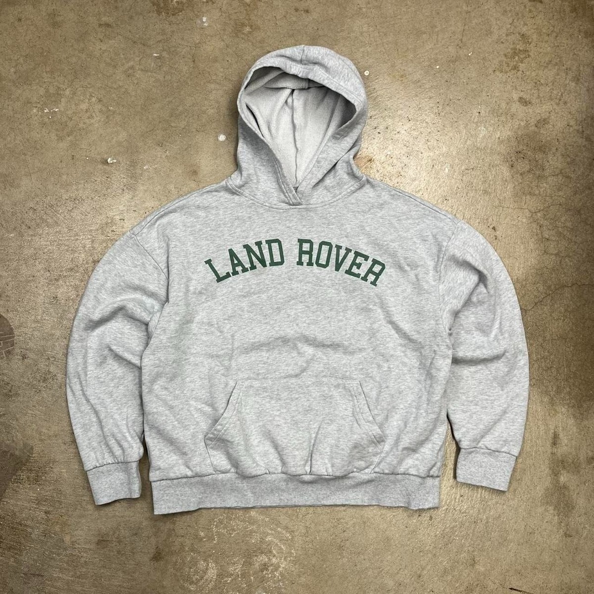 PacSun Land Rover Hoodie Mens Small Grey Graphic Spellout Pullover