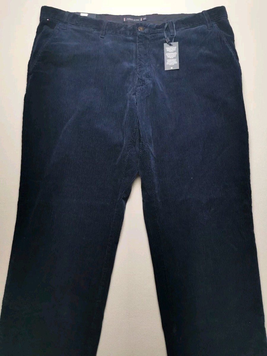 TOMMY HILFIGER Mens UK 44L Madison Stretch Corduroy Jeans (NEW) Comfort Fit  Blue