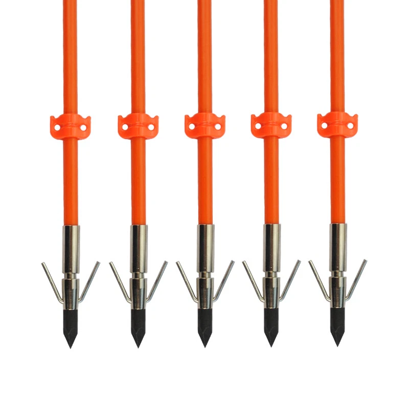 3X 32'' Bowfishing Fiberglass Solid Arrows Hunting Fishing Arrow Safety Slides - Image 3 of 4