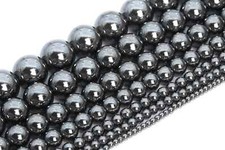 Natural Black Hematite Grade AAA Round Gemstone Loose Beads 6/8/10MM
