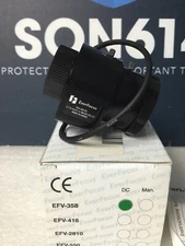 EverFocus EFV-358 DC Varifocal Lens W/3.5-8mm F1.4 1/3” CS 4 Security Camera NEW