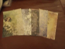 5X SHEETS NOSTALGIC/VINTAGE FOR SCRAPBOOKING/JOURNALS  +/- 13X9 CM (VIN331)