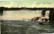 Vintage Postcard- 13731. American Falls from Canada. Cancellation 1912