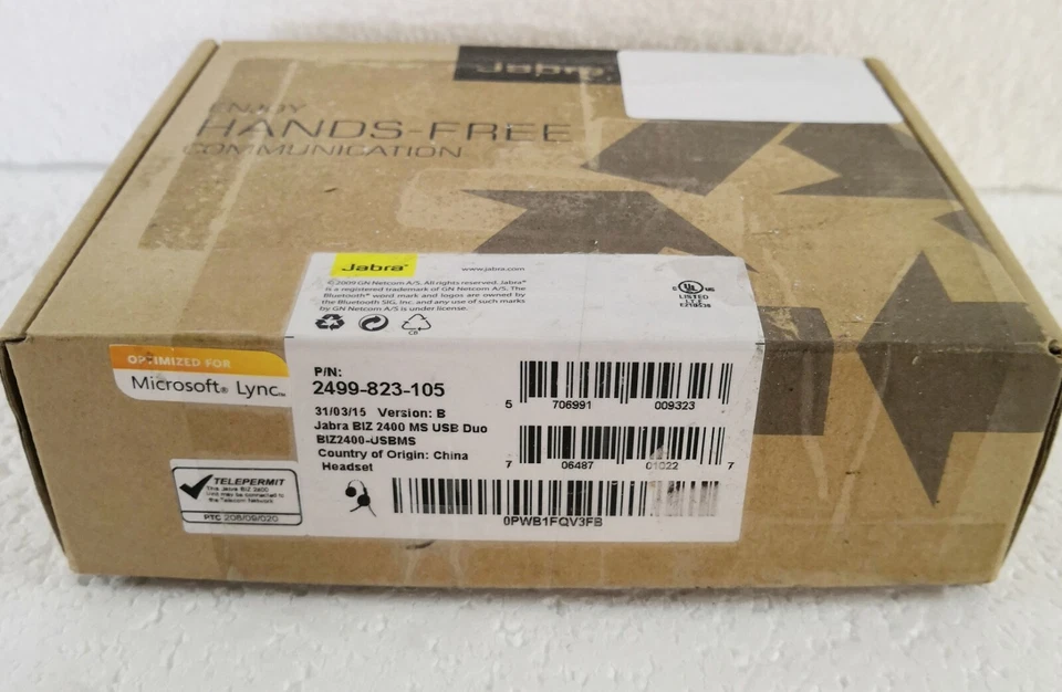 Jabra BiZ 2400 Duo MS Stereo Lync Optimized Corded PC USB Headset 2499-823-105 - Image 2 of 3