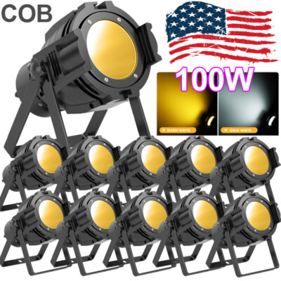 10PC 100W COB LED Par Light DMX Stage DJ Light Audience Blinder Party Light Spot