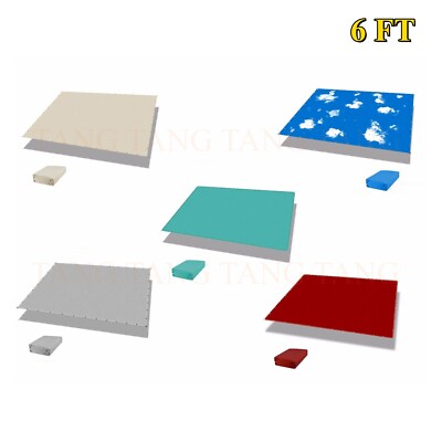 6' Sun Shade Sail Straight Edge Waterproof UV Garden Patio Yard Canopy Cover