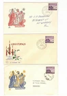 Australia 1959 5d Xmas on FDCs,cds SPRINGWOOD NSW etc   (3 Covers)