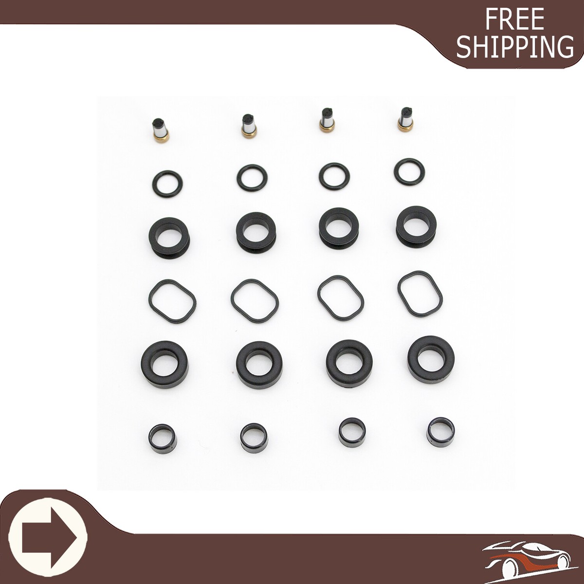 V4 Set Fuel Injector Seal Repair Kit fits Saab 9-2x Subaru Impreza