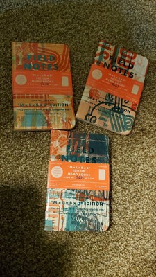 3x Packs Of Field Notes ''M x L x B x D'' Numbered Limited Edition SEALED 