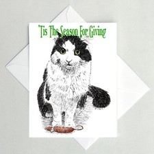 Cat and Mouse Christmas Card