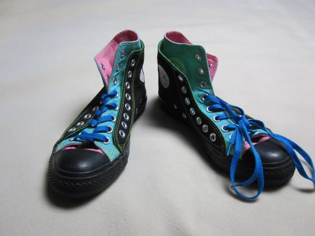 Multi colored store converse high tops