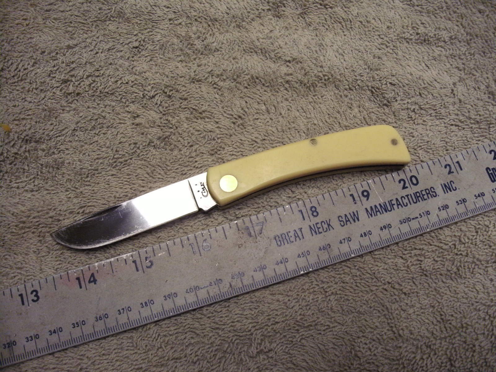 Case Yellow Handle 2016 USA 3137 CV Sod Buster Folding Pocket Knife