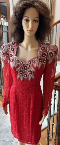 Red Sequin Pageant Dress Sz8