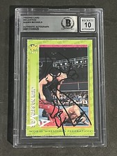 SHAWN MICHAELS & SID VICIOUS 1996-98 WWF MAGAZINE SIGNED CARD BAS GEM MINT 10