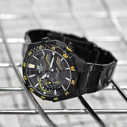 Casio EDIFICE WINDFLOW ECB-2200YRC-1A9JF Carbon Bluetooth Solar Men Watch Gift - Picture 8 of 8