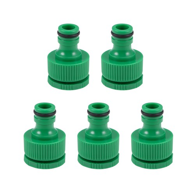 #ad 5pcs Hose Tap Connector G1 2 Threaded Faucet Nozzle Quick Connect Adapter $15.07