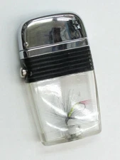 OLD Script SCRIPTO Oil lighter with hair burr Made in USA + Used SC-6 Main body