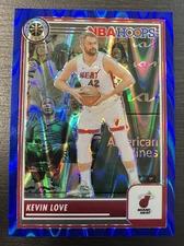 2023-24 NBA Hoops Premium Stock Kevin Love Blue Seismic Heat /99 SSP